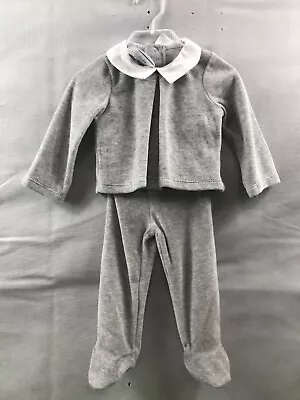 New Mud Pie 2 Piece Velour Sleeper 3-6 M New With Tags $34.99 Retail Free Ship • $20.88