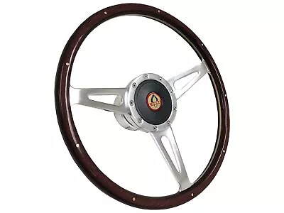 1965-67 Ford Mustang Shelby Style Espresso Wood Steering Wheel Kit Cobra Emblem • $371.24