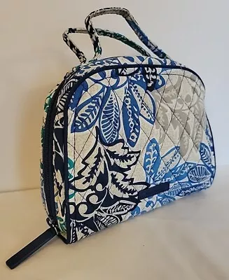 Vera Bradley Travel Jewelry Organizer In Santiago Quilted Blue • $24.99