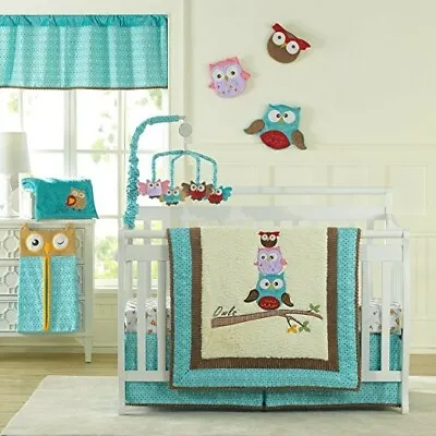 New Country Home 4866A 11 Lbs Spotty Owls Crib Bedding Set - 10 Piece • $219.95