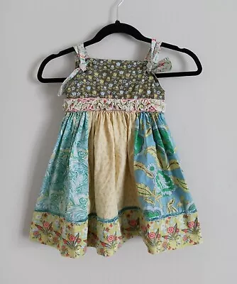 Matilda Jane Swiss Miss Paneled Knot Dress Girls Size 4 Serendipity • $19