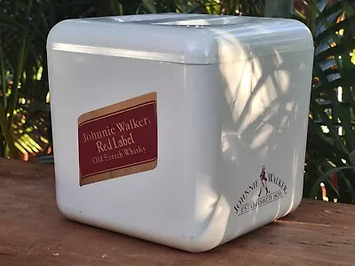 Vintage Johnnie Walker Red Label Old Scotch Whisky White Ice Bucket • $50