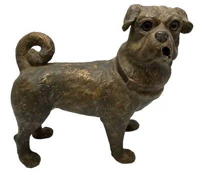 Vintage Resin 16  Pug Dog Statue Figure Decoration - Rare Unique • $195.95