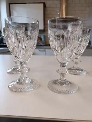 Lead Crystal Wine Glasses 4 Cut  • £9.95