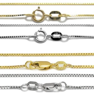 $134.98 • Buy Guaranteed 10K Or 14K Gold Box Chain Necklace Two Sizes - All Lengths