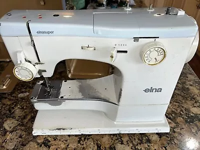 ElnaSuper 62C Sewing Machine Includes Pedal And Case Tested &Works Switzerland • $199.99