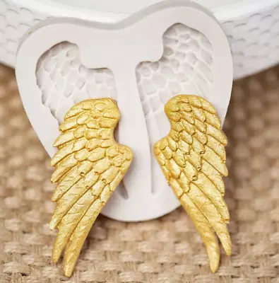 Angel Wing Baby Christening Silicone Icing Mould Fondant Sugar Craft Mold Cake • £3.95