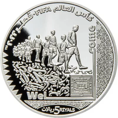 2022 1 Oz Proof Qatar Silver FIFA World Cup Welcome Coin • $66.05