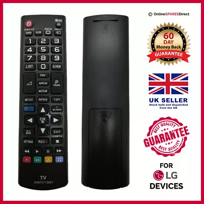 3D Smart Replacement TV Remote Control For 32LM620T 42LM620T 47LM620T TV`s • £4.97