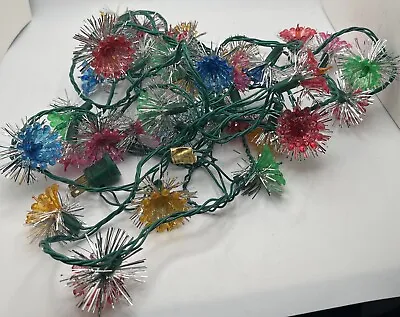 Vintage Flower Christmas 35 Blinking Sting Light And 16 Extra Light Covers • $18