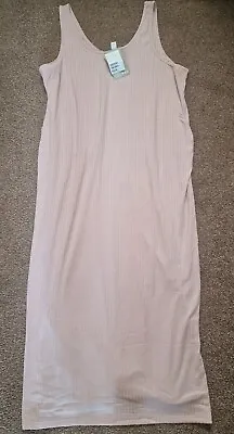 H&M MAMA Ribbed Jersey Midi Dress Size XL • £5.99