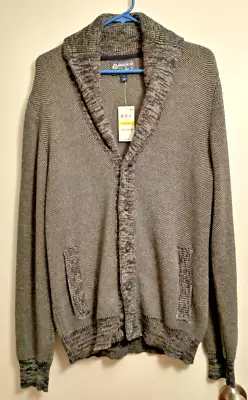 American Rag Men's Blue Cardigan Collar Cotton Sweater Sweatshirt M $60 *NWT* • $12