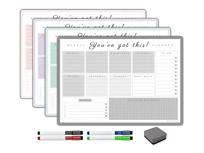 £12.95 • Buy Daily Planner Fridge Magnet, Dry Wipe Calendar Or Meal Planner, To Do List Notes