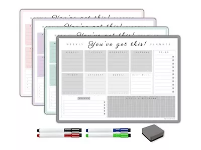£12.95 • Buy Daily Planner Fridge Magnet, Dry Wipe Calendar Or Meal Planner, To Do List Notes