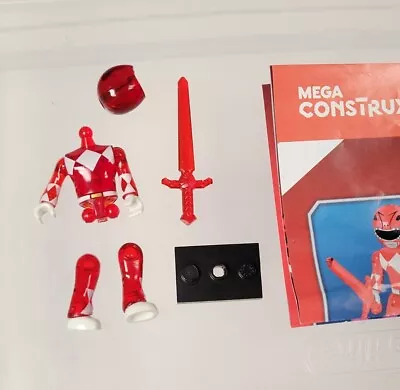 Mega Construx RED POWER RANGER With Sword Micro Figure 2016 Blind Bag Series 1 • $4.29