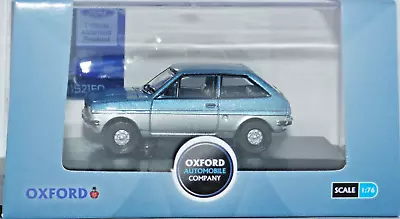 Oxford Models Ford Fiesta MK1 Titan Blue Strato Silver 1:76 Scale • £7.75