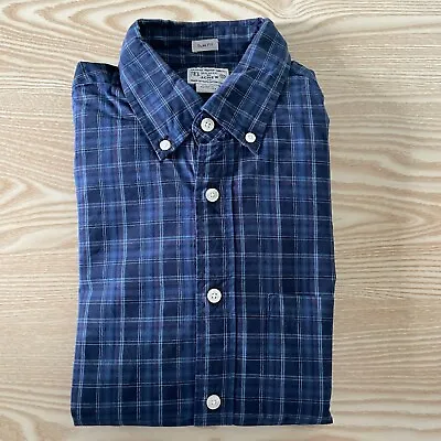 £23.90 • Buy J.Crew Slim Fit Shirt Small Blue Check 20  Pit-to-Pit Designer Fashion Style Men
