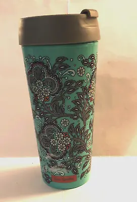 VERA BRADLEY Travel Mug 16 Oz. Flip Top Twist On Lid Floral • $12.99