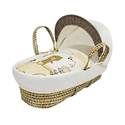 £22.49 • Buy Beary Nice Cream Moses Basket Bedding Set Dressings For Palm And Wicker Baskets