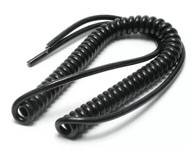 Alpha Wire 704R 23AWG 4-conductor Unshielded Coil Cord 5ft Black • $7.95