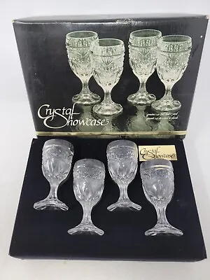 $32.99 • Buy Vintage Set Of 4 Clear Crystal Cordial Sherry Glasses Yugoslavia In Box RARE 