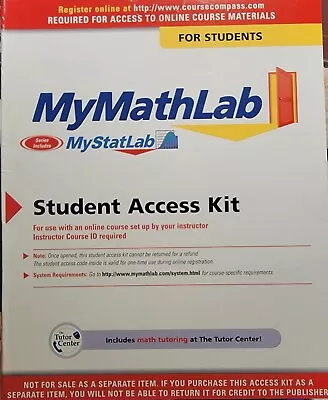 MyMathLab: Student Access Kit (2006 3rd Edition) Unused - Pearson • $84.95
