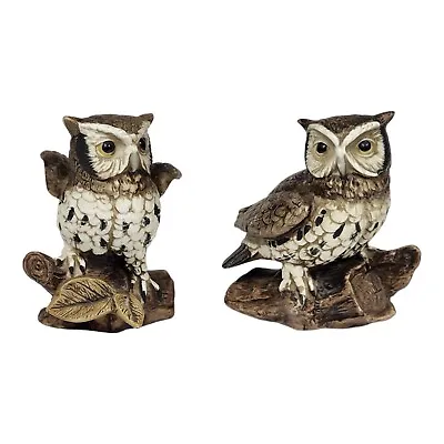 Vtg 70s Homeco Home Interiors Ceramic Barn Owls Pattern 1114 Set MCM Home Decor • $18.86