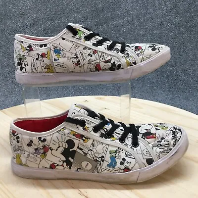 Disney Micky Mouse Shoes Womens 10 Sneakers Multicolor Canvas Round Toe Low Top • $26.99