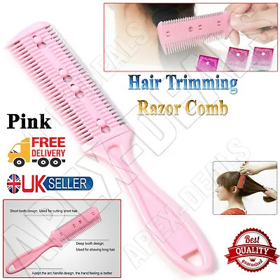 Hair Trimming Razor Comb Grooming Double Sided Trimmer Thinning Cutting Tool New • £2.84