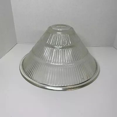 Vintage Glass Ribbed Lamp Light Shade 14 3/4” Diameter • $33.55