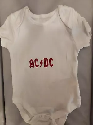 Personalised Custom Baby AC/DC BabyGrow • £7