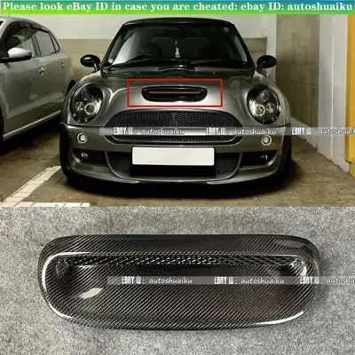 For BMW Mini Cooper S R53 2006 DG Carbon Fiber Hood Scoop Bonnet Vent Duct Cover • $105