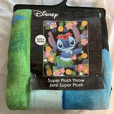 $29.99 • Buy Lilo & Stitch Space Alien Pineapple Hula Dance Disney Plush Fleece Throw Blanket