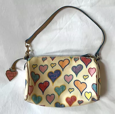 Vintage Y2K Dooney & Bourke Crayon Hearts Small Shoulder Bag Purse • $24.99