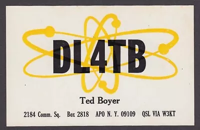 DL4TB Ted Boyer NY QSL Ham Radio Postcard 1965 • $6.39