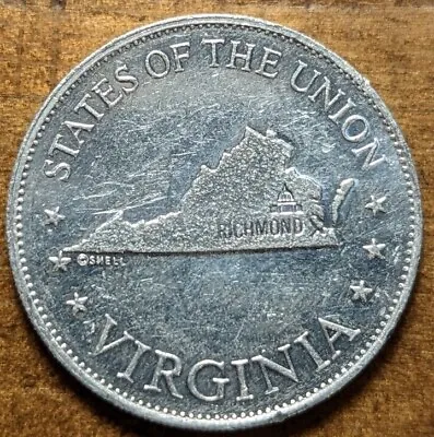 $3.99 • Buy Richmond, Virginia VA 10th State Shell's Coin Game Gas States Of The Union Token