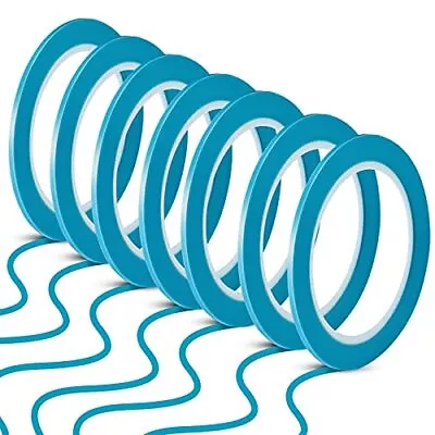 10 Rolls Fine Line Tapes 1/8 Inch 3 Millimeter Vinyl Fine Line Masking Tape Blue • $14.01