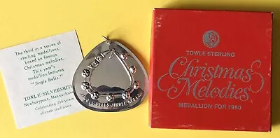 1980 TOWLE Melodies Medallion Jingle Bells Song STERLING CHRISTMAS Tree ORNAMENT • $59.99