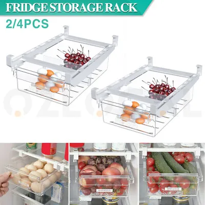 $27.89 • Buy Fridge Organiser Storage Rack Drawer Box Basket Freezer Kitchen Sorting Fresh AU