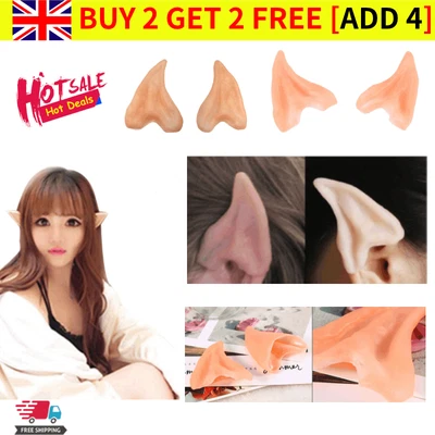 £2.63 • Buy Pixie Ears Easy Fit Latex Elf Ears Halloween Party Hobbit Spock Fancy Dress UK✔✔