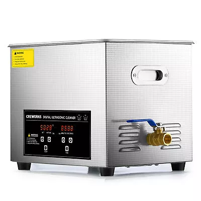 CREWORKS 10L Ultrasonic Cleaner Machine With Digital Timer 300W Heater Basket • $168.77