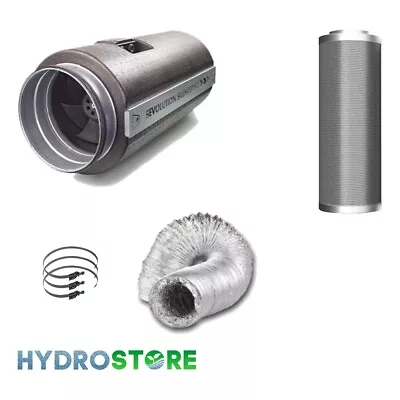 10″ Revolution Silenced V2 250L Vector EC & CarboAir Pro 60 Fan & Filter Kit • £819.95