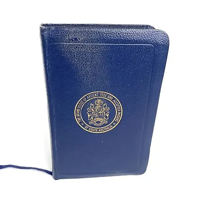 The Holy Bible KJV Pocket Size Free Masons Lodge Copy Blue Leather Bound • $49.95