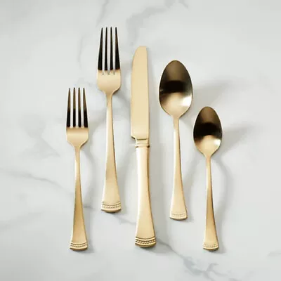 Lenox PORTOLA GOLD - Stainless Steel 20-piece Flatware Set - NEW OTHER • $79.99