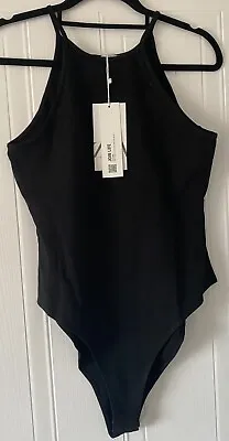 £12.99 • Buy Zara Black Halterneck Bodysuit -  Size Small - BNWT