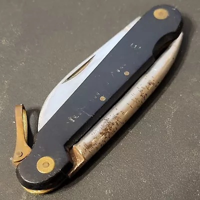RIGGING Knife Japan Marlin Spike Smooth Black Handles Vintage • $9.99