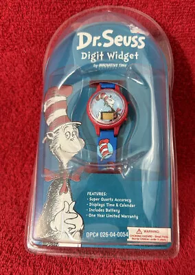 DR. SEUSS DIGIT WIDGET VINTAGE 1998  WATCH Cat In The Hat (Hat Band) NIP • $15