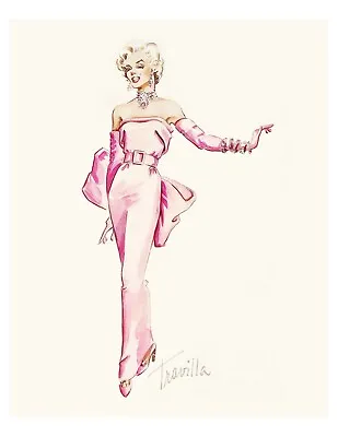 Marilyn Monroe Costume Sketch #2 By Travilla - Vintage Reprint • $33.88