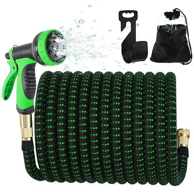 £18.99 • Buy Heavy Duty Garden Hose Pipe Extra Long Expandable Water Spray Gun 25ft -100ft Uk