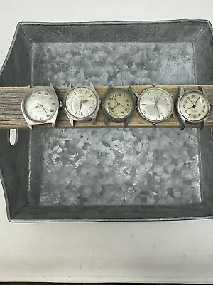 Lot Of (5) Vtg Mechanical Watches Benrus Croton Mason Etc Several Running • $80